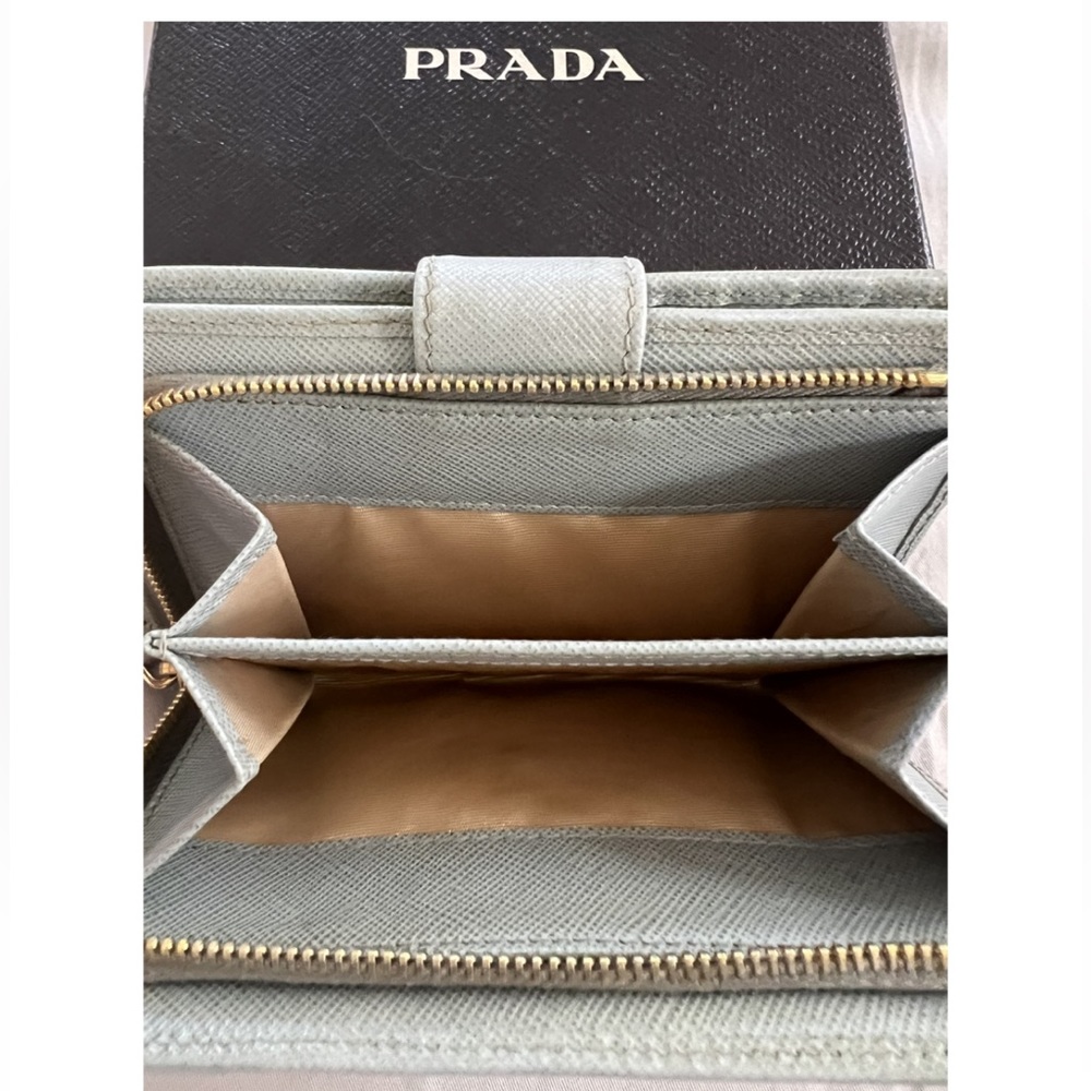 Prada Bi Fold Wallet With Zipper - image 2
